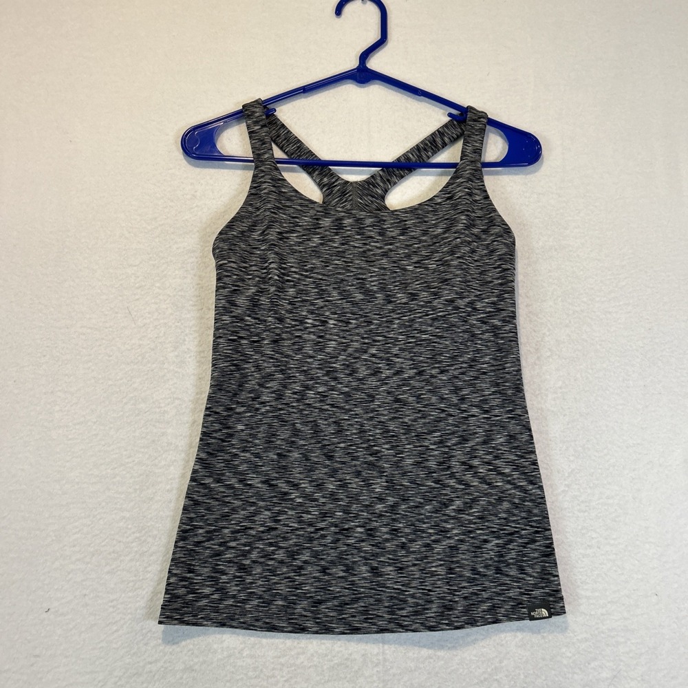 The North Face Women’s Tank Top Small Built In Bra Activewear Open Back Black